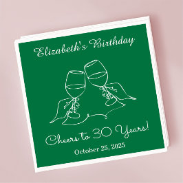 Modern Green Cheers bis 30 Jahre Geburtstag von Na Serviette