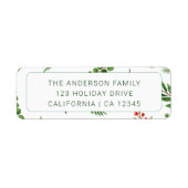 Modern Green Christmas Family Holiday Address (Vorne)