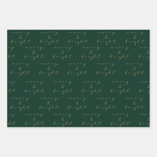 Modern Green Christmas Geschenkpapier (Vorderseite)