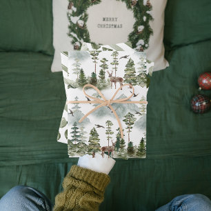 Modern Green Christmas Pattern Wrapping Paper Shee Geschenkpapier Set