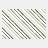 Modern Green Christmas Pattern Wrapping Paper Shee Geschenkpapier Set (Vorderseite 3)