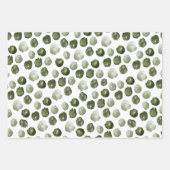 Modern Green Christmas Pattern Wrapping Paper Shee Geschenkpapier Set (Vorderseite 2)