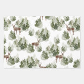 Modern Green Christmas Pattern Wrapping Paper Shee Geschenkpapier Set (Vorderseite)