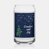 Modern Green Christmas Tree Festive Dosenglas (Vorderseite)