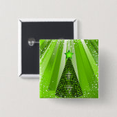 Modern Green Christmas Tree mit Star Button (Vorne & Hinten)