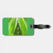 Modern Green Christmas Tree mit Star Gepäckanhänger (Rückseite horizontal)