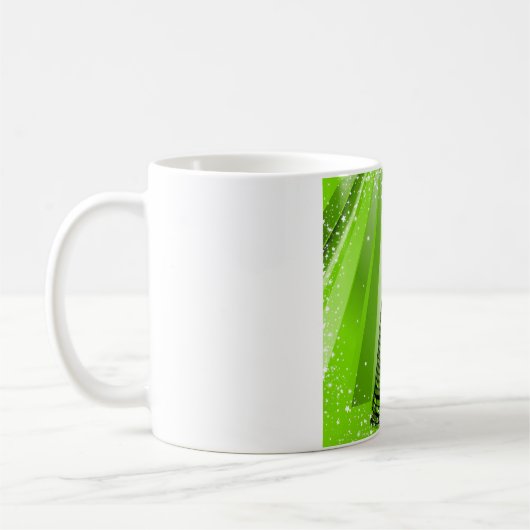 Modern Green Christmas Tree mit Star Kaffeetasse (Links)