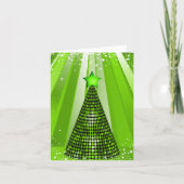 Modern Green Christmas Tree mit Star Karte (Vorderseite)