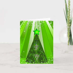Modern Green Christmas Tree mit Star Karte