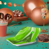 Modern Green Christmas Tree mit Star Pappteller