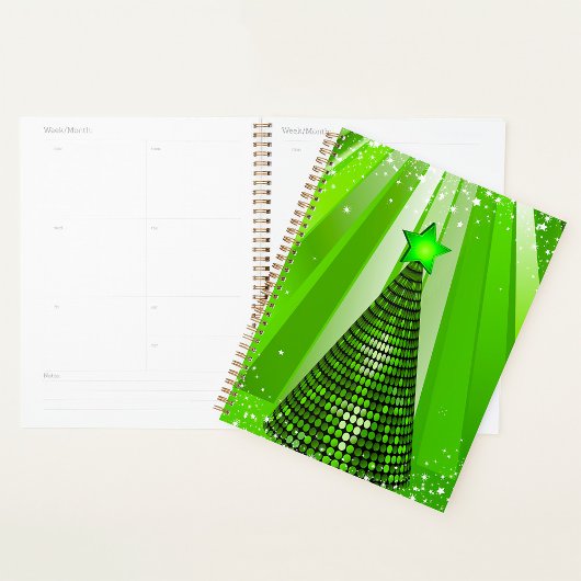 Modern Green Christmas Tree mit Star Planer