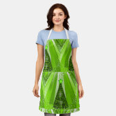 Modern Green Christmas Tree mit Star Schürze (Getragen)