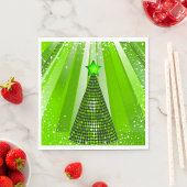 Modern Green Christmas Tree mit Star Serviette