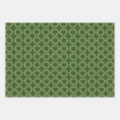 Modern Green Christmas Wrapper Geschenkpapier Set (Vorderseite 3)