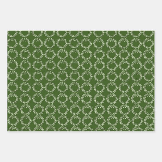 Modern Green Christmas Wrapper Geschenkpapier Set (Vorderseite 3)