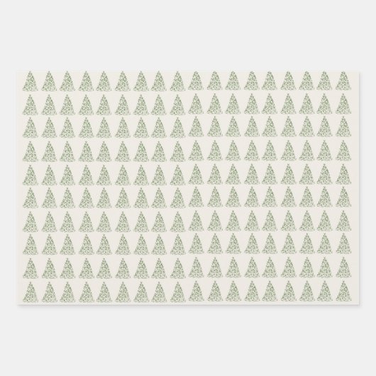 Modern Green Christmas Wrapper Geschenkpapier Set (Vorderseite 2)