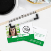 Modern Green Color Block Foto Tag Ausweis