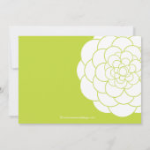 Modern Green Dahlia Bloom Floral Brautparty Einladung (Rückseite)