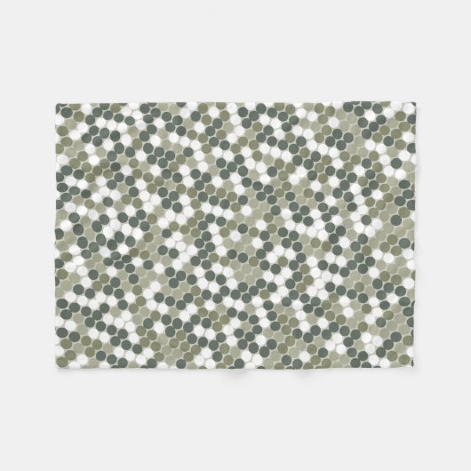 Modern green dots  fleecedecke (Vorderseite (Horizontal))