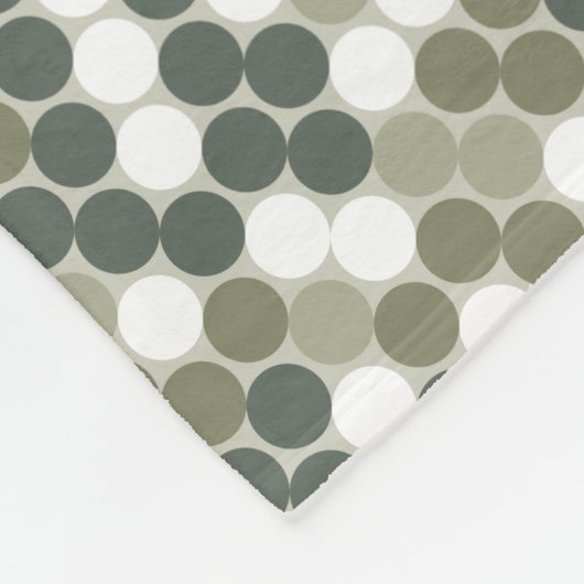 Modern green dots  fleecedecke (Ecke)