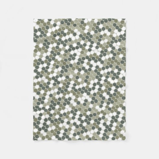 Modern green dots  fleecedecke (Vorderseite)