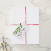 Modern Green Eucalyptus Frohe Weihnachtsfeiertage Geschenkanhänger (Mit Garn)