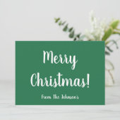 Modern Green Family Christmas Card Feiertagskarte (Stehend Vorderseite)