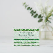 Modern Green Farne Design Loyalty Card  Visitenkarte (Stehend Vorderseite)