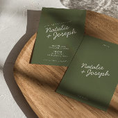 Modern Green Fun Whimsical Summer Wedding Einladung