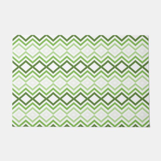 Modern Green Gemustert Fußmatte (Vorderseite)