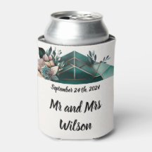 Modern Green Geometric Design Pink Blume