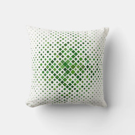 Modern Green Geometric Pattern Throw Pillow Kissen