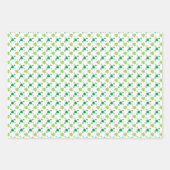Modern Green Geometric St. Patrick's Day Set von 3 Geschenkpapier Set (Vorderseite 2)
