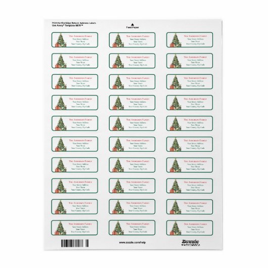 Modern Green Gingham Christmas Tree Ornaments Name (Vorne)