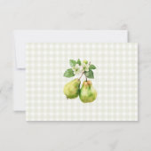 Modern Green Gingham Perfect Pair Bridal Shower Dankeskarte (Rückseite)