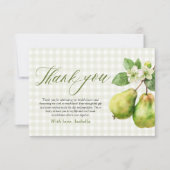 Modern Green Gingham Perfect Pair Bridal Shower Dankeskarte (Vorderseite)