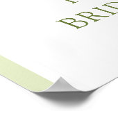 Modern Green Gingham Perfect Pair Bridal Shower Poster (Ecke)