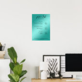 Modern Green-Glow (Imitate) Preisliste Poster (Heimbüro)