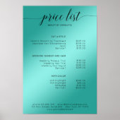 Modern Green-Glow (Imitate) Preisliste Poster (Vorne)