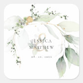 Modern Green & Gold Eucalyptus Sticker (Vorderseite)