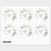 Modern Green & Gold Eucalyptus Sticker (Blatt)