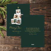 Modern Green Gold Foto Collage Weihnachten