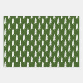 Modern Green & Gold Frory Weihnachtsbaume Geschenkpapier Set (Vorderseite 2)