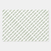 Modern Green & Gold Frory Weihnachtsbaume Geschenkpapier Set (Vorderseite)