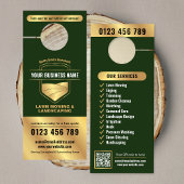 Modern Green & Gold Landscaping Lawn Mowing Türanhänger