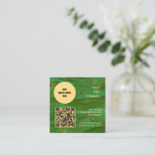 Modern Green Gold Quadratische Visitenkarte (Stehend Vorderseite)