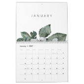 Modern Green & Gold Tropical Kalender (Jan 2027)