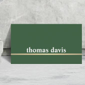 Modern Green Golden Line Bold Consultant Visitenkarte