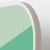 Modern Green Gradient Striped Monogram Pickleball Schläger (Linke Seite)