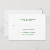 Modern Green Grunge Bar Mitzvah UAWG RSVP Karte (Rückseite)